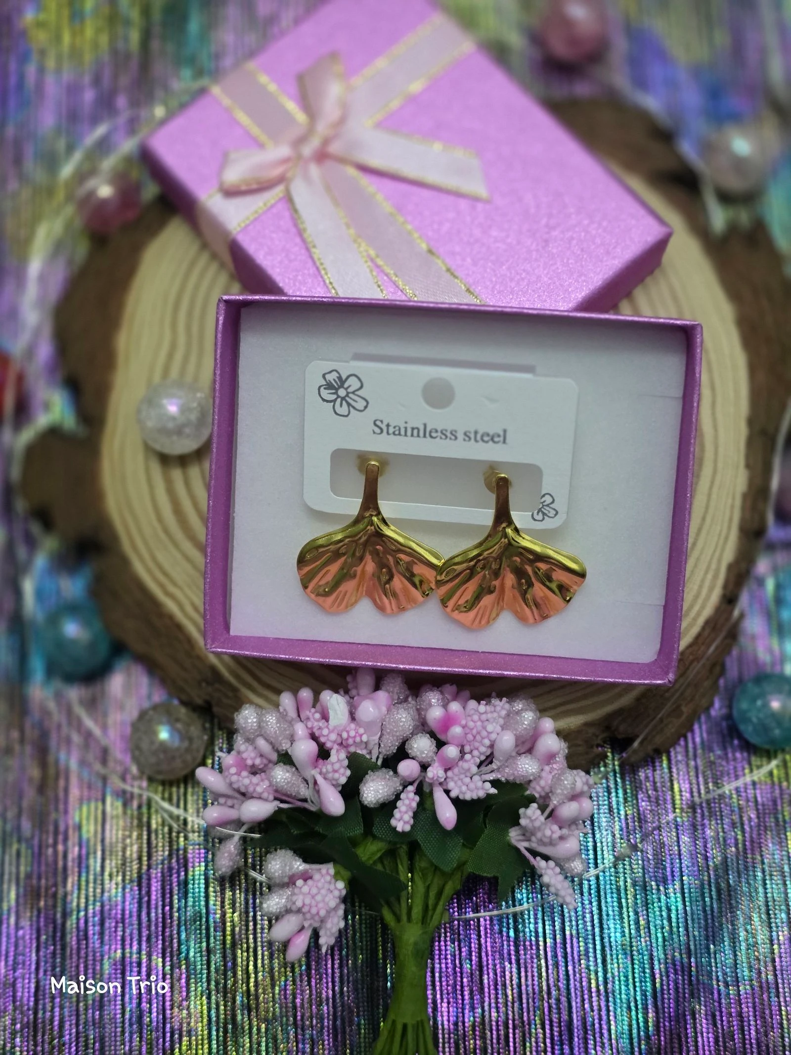 Stainless steel earrings🌸 – photo 4
